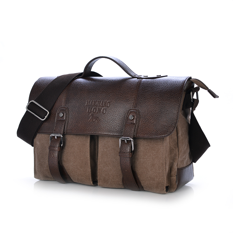 Manjianghong 2023 Canvas Men Messenger Bag Fashion Retro Briefcase Men Tote Vintage Men Shoulder Bag Large Capacity Male Handbag