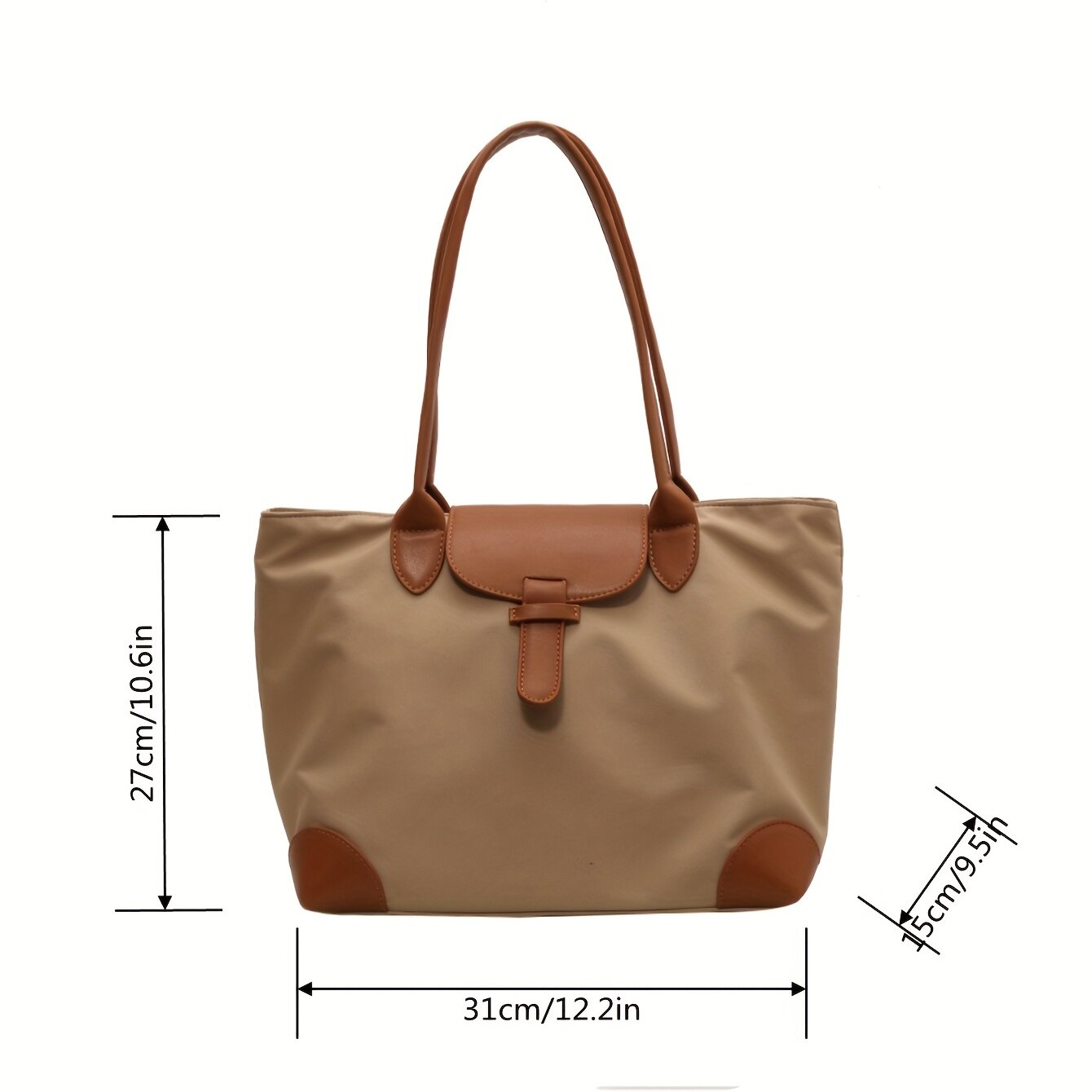 Casual Women Tote Bag Classic Large Capacity Shoulder Bag Nylon 2023 Fashion Lightweight Travel Handbag