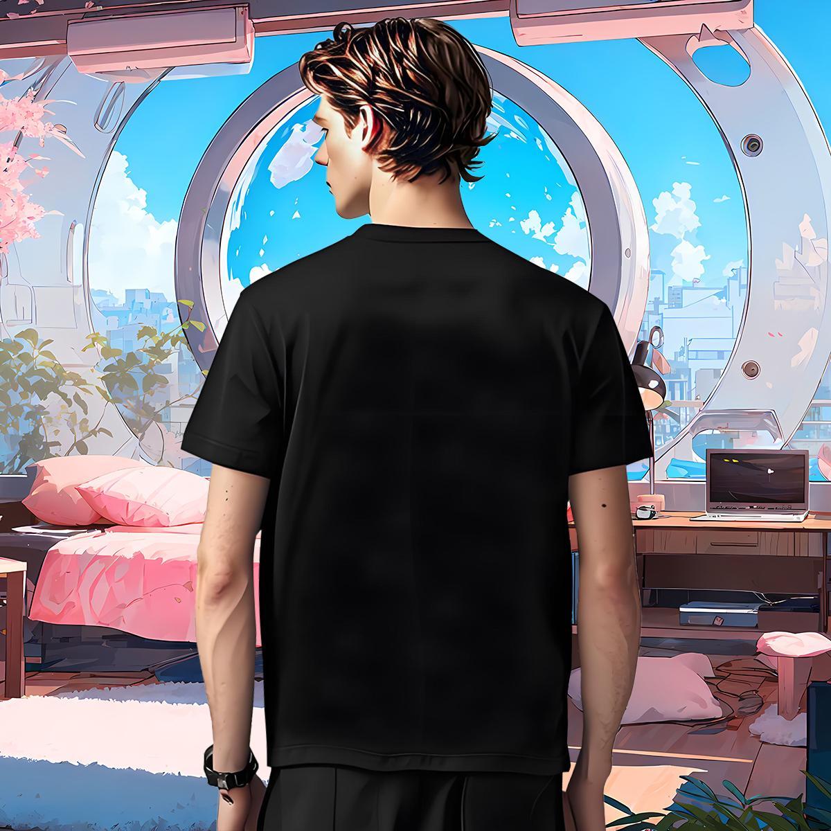 T Shirts Men 230g 100% Cotton cartoon Home Outdoor Short Sleeve Soft Custom Big Size Men Tees 2024 Designer Free Shipping Top Tees