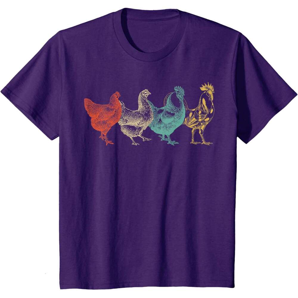 T shirt Mens Chicken Retro Vintage Poultry Farmer Women Men Farm Lover T-Shirt shirts tshirt graphic tee Casual tops summer clothes Short sleeve