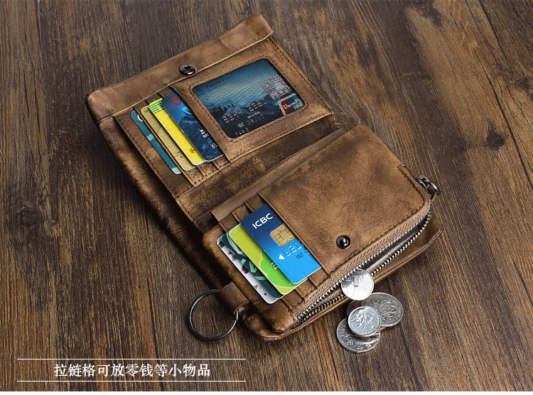 Fashion New Genuine Leather Men Wallet Leather male Wallet men purse Clutch money bag wallet coin Purse card holder money clips