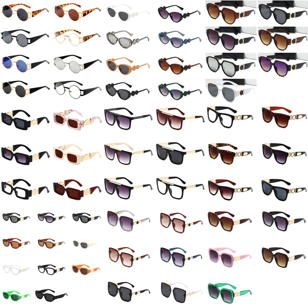 Luxury Irregular Sunglasses Designer Men Women Sun Glasses Vintage Sunglass Summer Shade Mens Eyewear Metal Glasses Outdoor Cycling Sunglasses Unisex