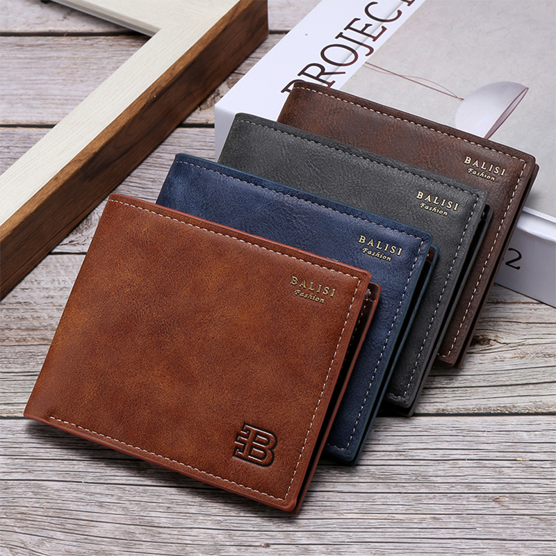 2023 New Men Wallets Small Money Purses B Letter New Thin Wallet With Coin Bag Zipper Wallet portfel damski Business Male Purse