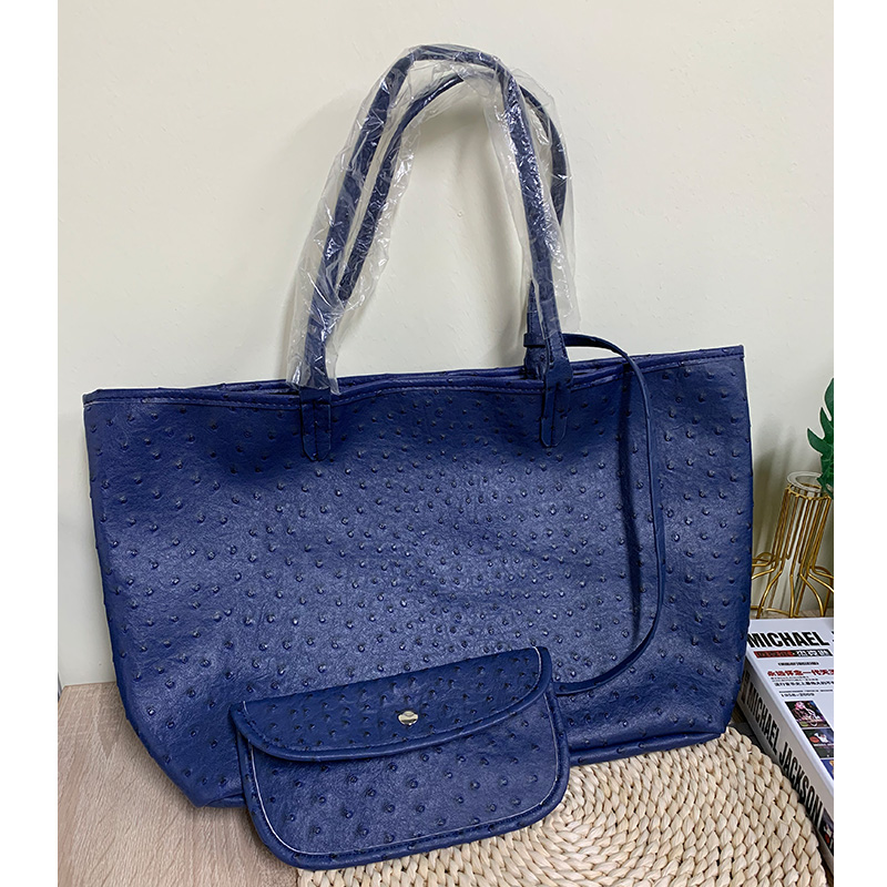 Designer Ostrich Pattern Shoulder Bags For Women 2023 New Trendy Shopping Bag High Capacity Handbags Travel Luxury Hand Bag