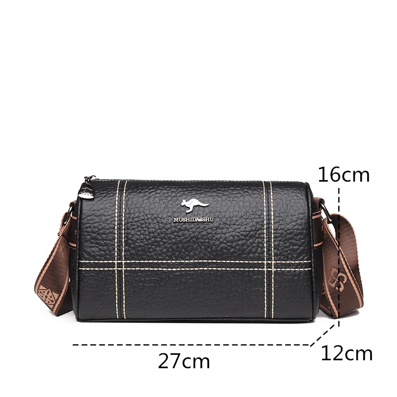 High Quality Solid Color Genuine Leather Shoulder Crossbody Bags For Women 2023 Cow Leather Ladies Handbags Female Fashion Tote