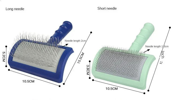 2025 new Stainless Steel Dogs Combs Massage Dog Grooming Pet Hair Remover Cleaning Tools Soft Handle Comb Brush Cat