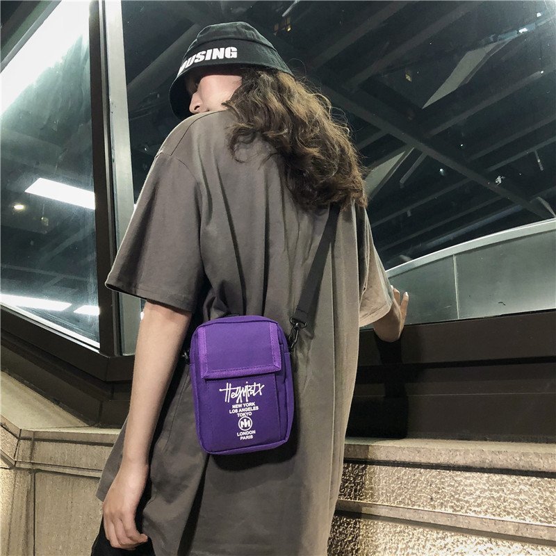 YoReai Women Sling Bag Mini Crossbody Bag Fashion Shoulder Bags Boy Canvas Messenger Men Small Couple Leisure solid color 2022