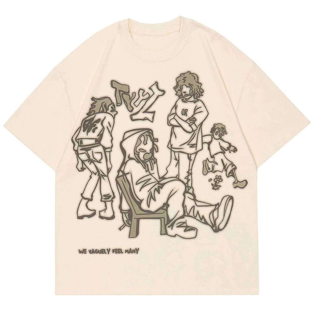 2025S Fashion Designer Shirt Men s Oversized Pattern Y K Retro T shirt Men's And Women s Streetwear Shirt T shirt Pattern Casual Top Summer Short