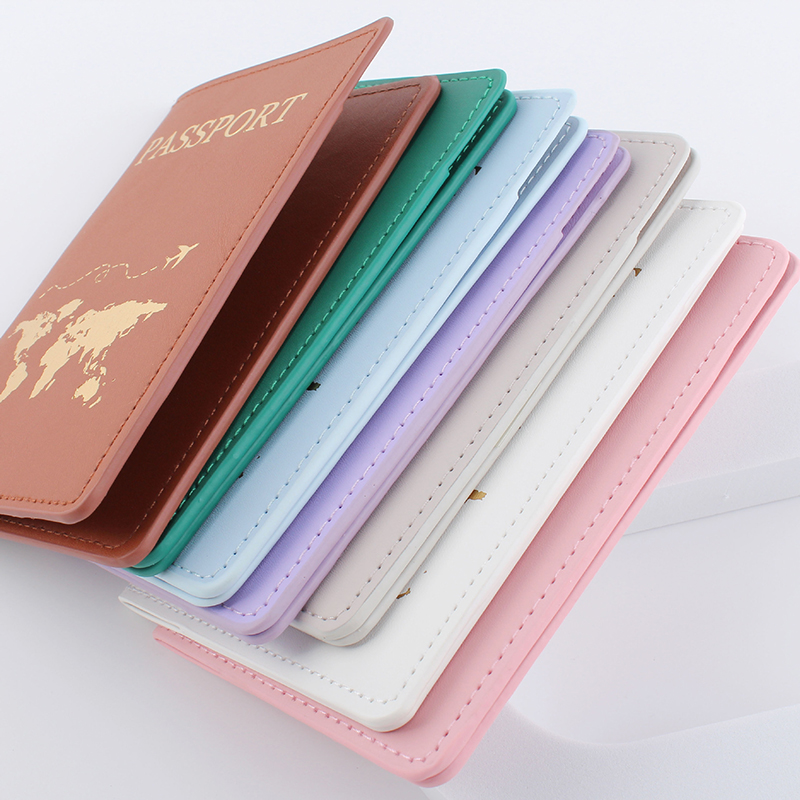 Dropshipping Map Couple Passport Cover Letter Print Women Men Travel Wedding Card Holder Small Bags Pink Black Blue Travel Case