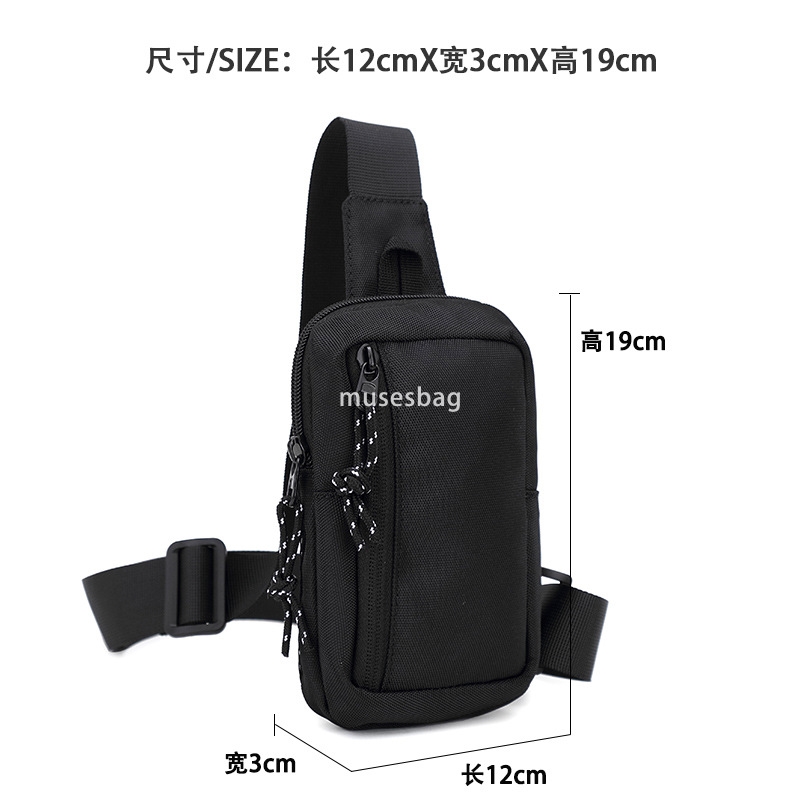 Crossbody bag men's trendy brand Japanese street sports mini chest bag ins men's diagonal shoulder bag simple cross bag