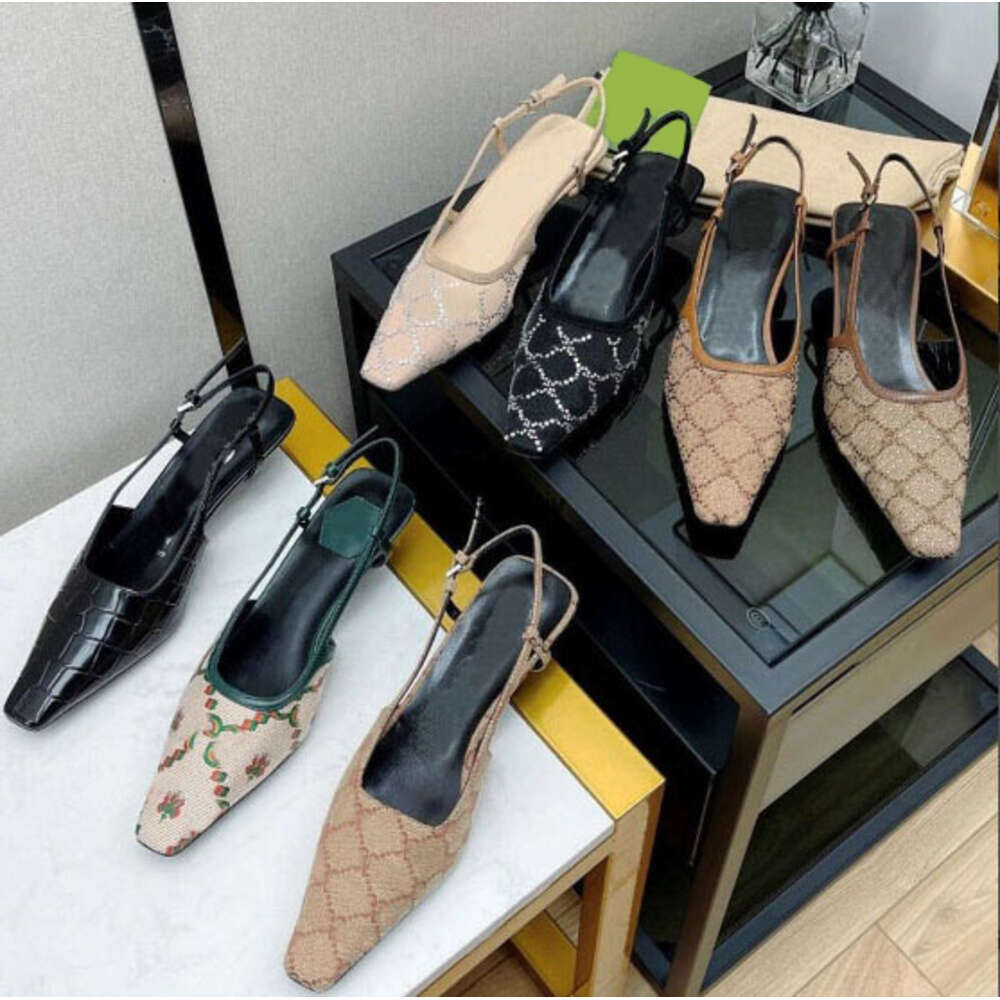 Slingbacks high heels women sandal genuine leather formal shoes designer sandals 7.5cm 3.5cm high heel square toe ankle strap party shoes