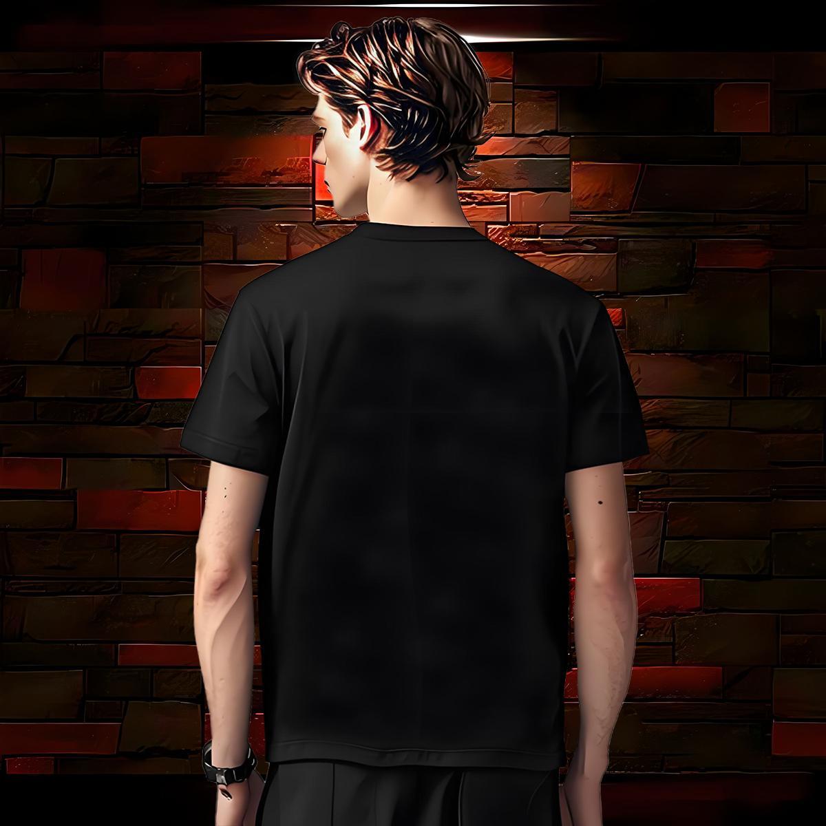 T-Shirts for Men 230g Pure Cotton scary Street O Neck Short Sleeves Customized Print Men Clothes T-Shirt 2024 Summer Popular Tops Shirt