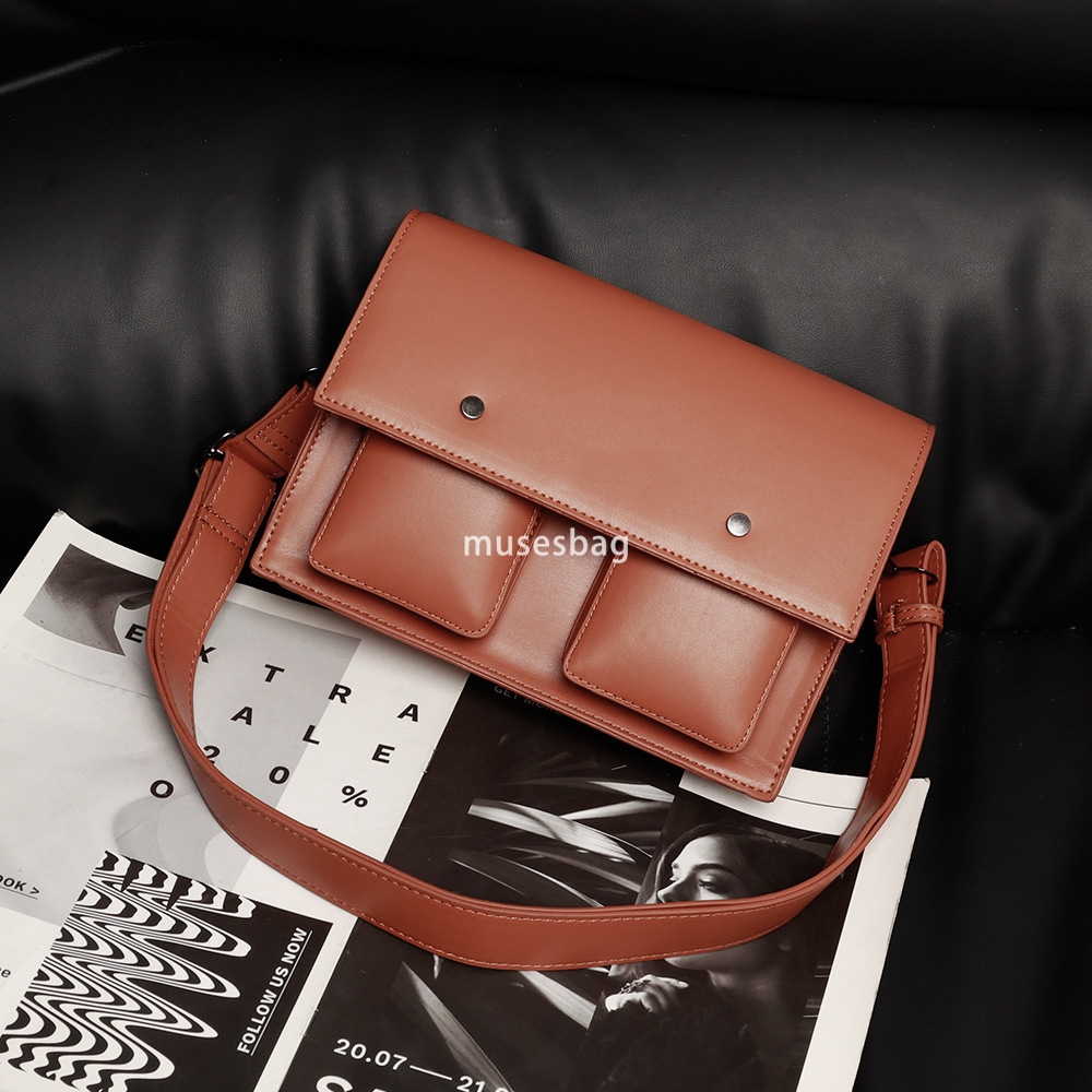 New high-end small square bag trendy brand retro fashion men's crossbody bag postman bag shoulder bag wholesale