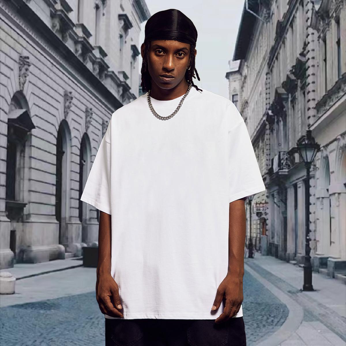 Free Shipping Men Clothes T-Shirt 230g Pure Cotton Beach joker Short Sleeve Soft Men T Shirts Designer DIY Logo Oversized Clothings