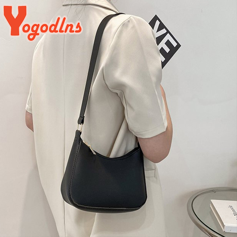 Fashion Shoulder Bag For Women Casual Solid Color Armpit Bag High Quality Underarm Bag Trendy New Lady Handbag Bolsa