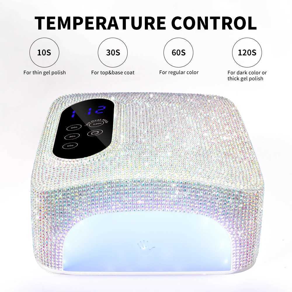 Professional Rechargeable UV LED Nail Lamp Cordless With Diamonds Design UV Dryer Machine for Nails Gel Polish Lamp for ManicureCL2400806
