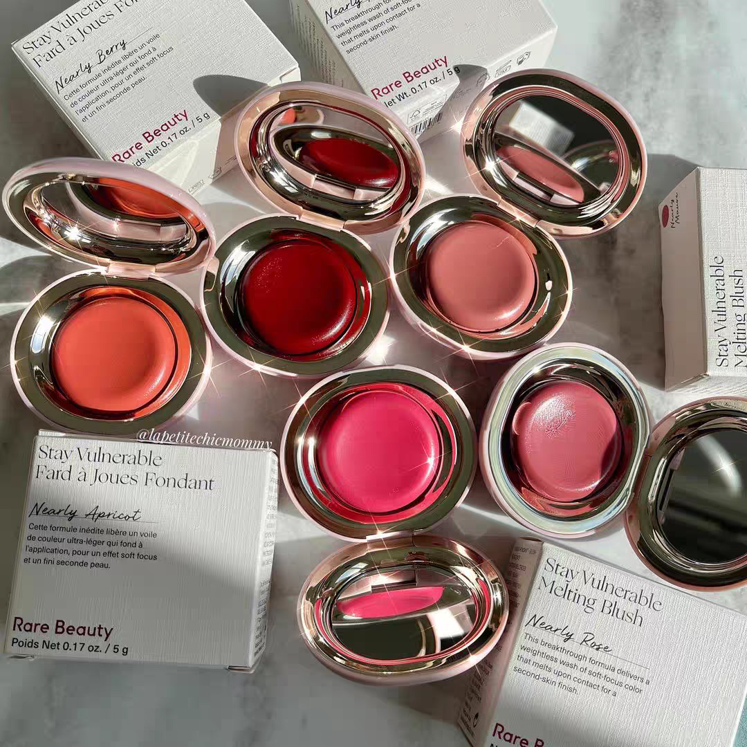 Makeup 5G Rare Beauty Stay Vulnerable Melting Face Cheek Cosmetics Long Lasting Blush Cream 5Colors Nearly Rose Neutral Apricot Mauve Berry