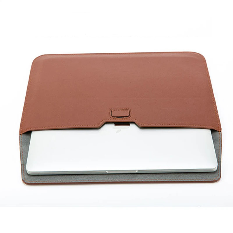 Pu Leather Laptop Sleeve For Air 13 Case Pro Retina 11 15 Notebook Stand Cover For Shell Laptop Bag Unisex 240907