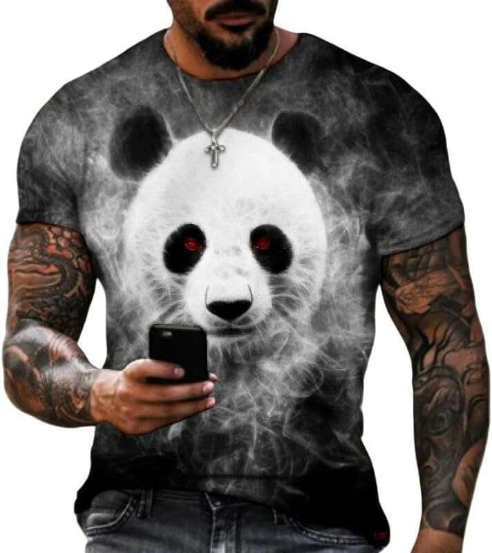 T shirt Mens Animal 3D Sunglasses Panda T-Shirt Fun Casual Fashion shirts tshirt graphic tee Casual tops summer clothes Short sleeve