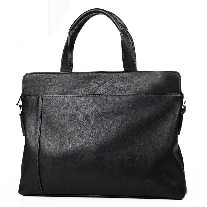 Kangaroo Luxury Brand Men Casual Briefcase Business Shoulder Bag Leather Messenger Bag Male Laptop Handbag Bag Men's Travel Bags
