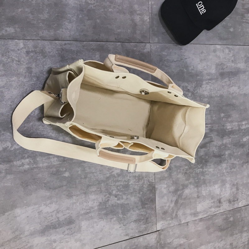 Women's Tote Bag Casual Canvas Large Capacity Shopping Female Crossbody Schoolbags Solid Shoulder Shopper Bags For Women Handbag