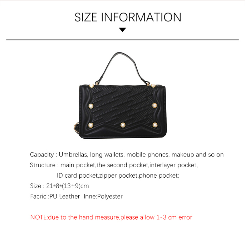 TRAVEASY Casual Square Pear Shoulder Bags for Women Korean Version Fashion Female Crossbody Bag Thread Hasp Sac A Main Femme