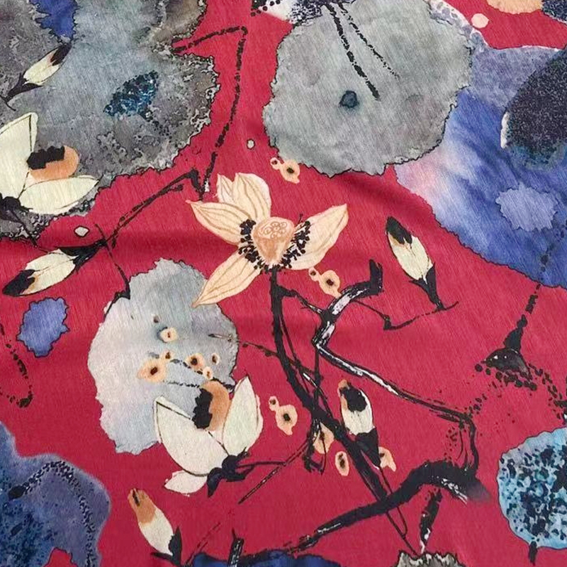 Clothing fabrics factory direct supply acetic acid woven fabric twill satin digital printing fabrics