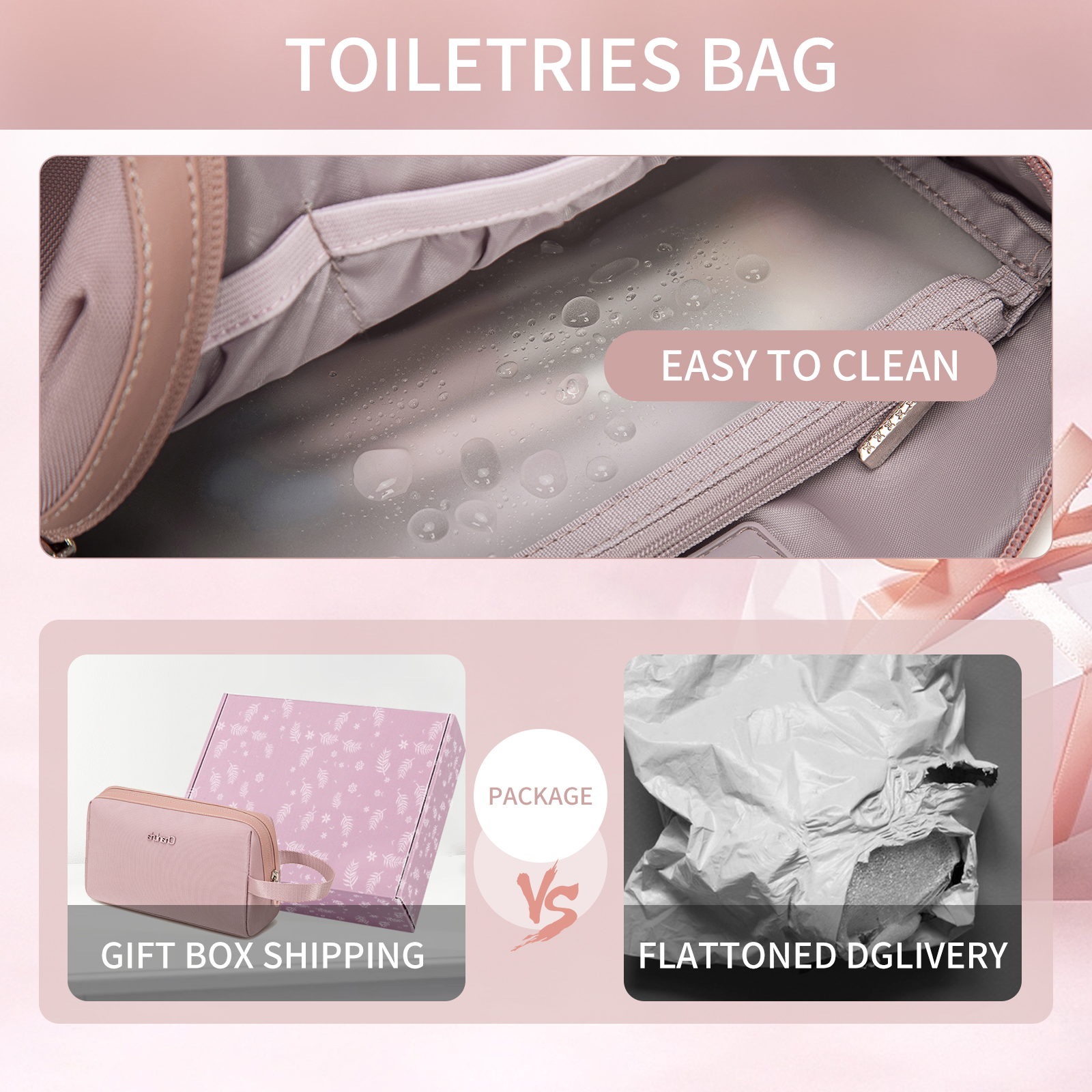 Chantria Travel Makeup bag Cosmetic Pouch Water-Resistant organizer Toiletry Bag with Ample Space Small and Durable for Women