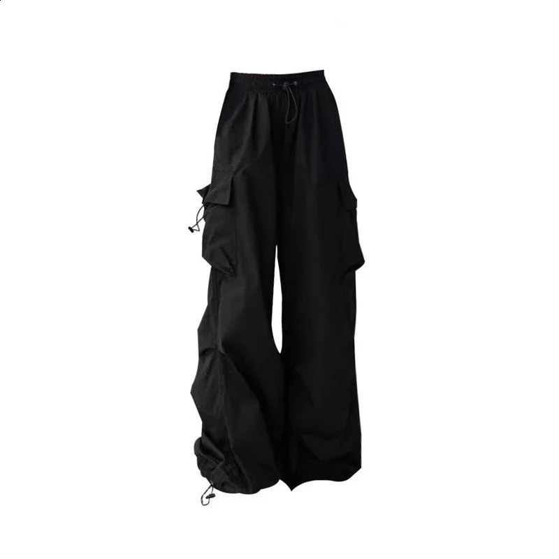 Streetwear Spring Summer Cargo Pants Men Multi-pocket Harajuku Casual Mens Jogger Pants Wide Leg Loose Womens Pants 240822