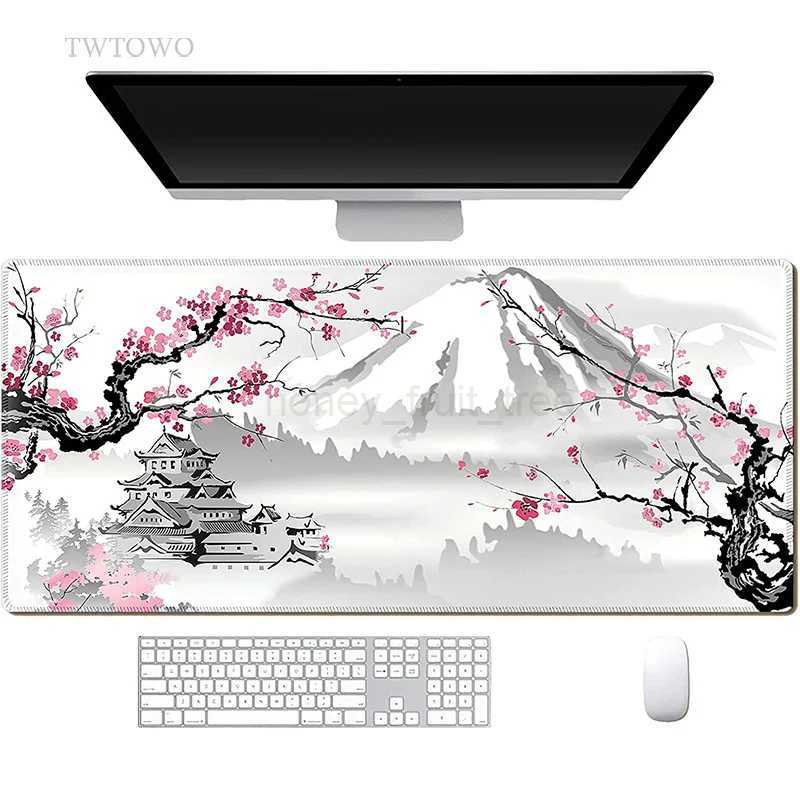 Sakura Japanese Cherry Blossom Mouse Pad Gaming XL Home New HD Mousepad XXL keyboard pad Non-Slip Office Carpet Laptop Mice Pad M240802