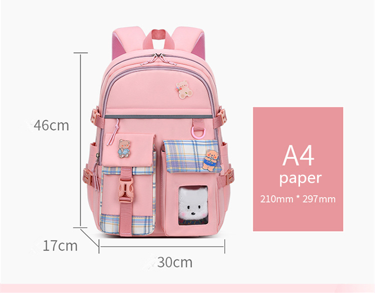 2025 Waterproof School Bags With cartoon pendant Light Weight Children Backpack schoolbag Printing Kids School Backpacks mochila
