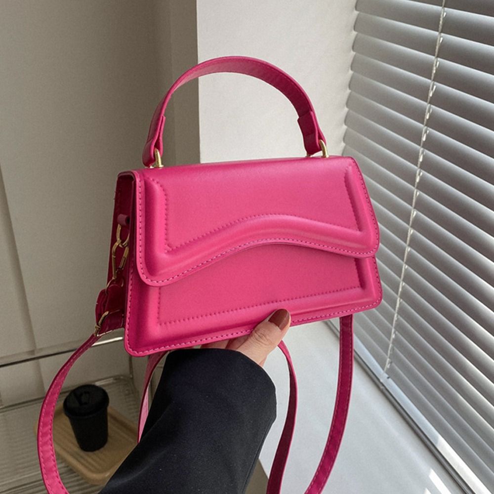 Fashion PU Leather Messenger Shoulder Bag Ladies Solid Color Handbags Leisure Stylish Crossbody Bags For Women Shoulder Bag