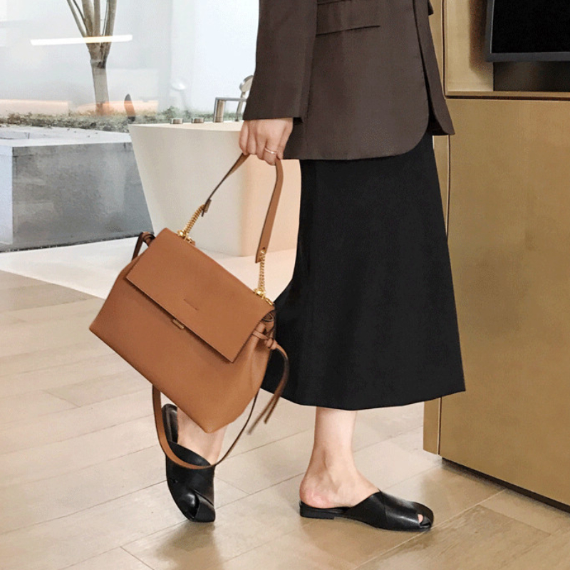 Fashion Design Women's Handbag Genuine Leather Female Shoulder Bags 2023 Vintage Large Luxury Crossbody Bag High Quality
