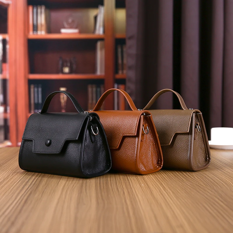 Cowhide Women Handbag Winter New Genuine Leather Shoulder Messenger Bag Designer Luxury Bag Female Tote Ladies Crossbody Sac