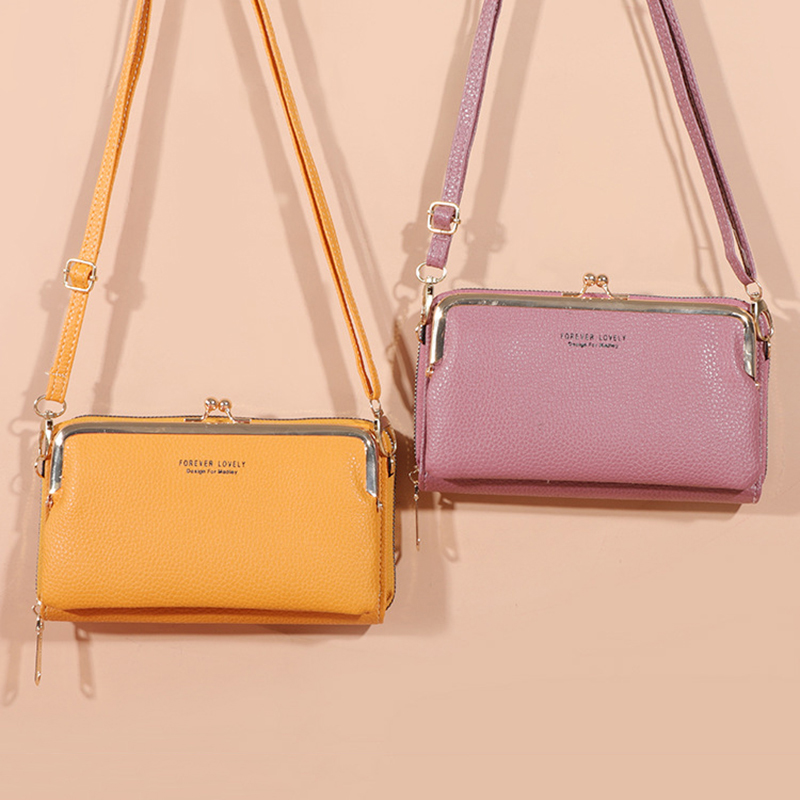 Luxury Women's Handbags Pu Leather Bag For Woman Female Clutch Phone Bags Women Business Card Holder Wallet Shoulder Bag