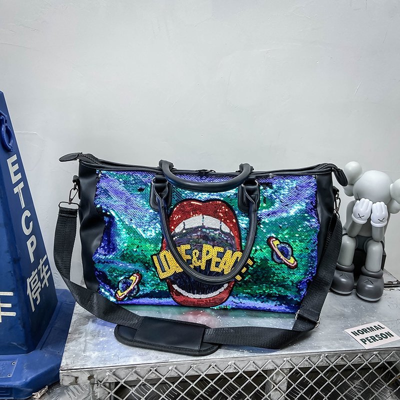 2025 new Sequins Fashion Packing Bags Wholesale Duffle Lage Girls Travel Organizer Outdoor Sports Weekend Bag