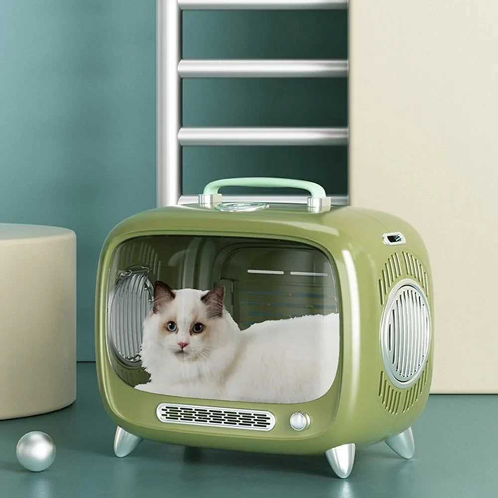 TV Cat Bag for Pets Pet Carrying Bag Ventilated Bag Large Cat Cage Transportation Tool Transparent BackpackM240731