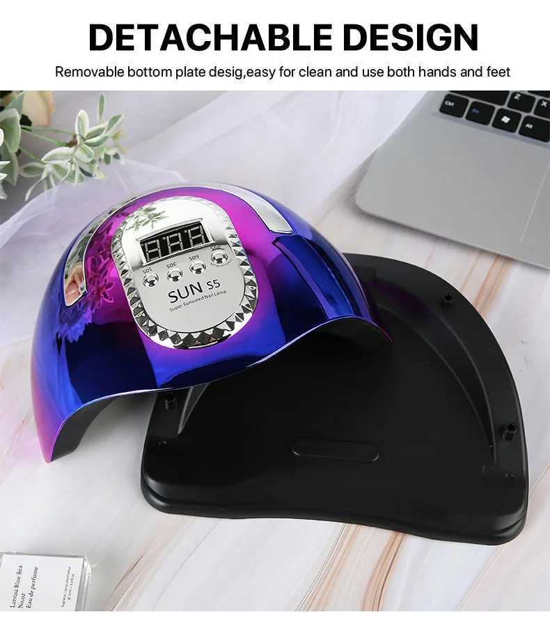 MAX UV LED Nail Lamp for Manicure Gel Polish Drying Machine with Large LCD Touch 66LEDS Smart Nail Dryer Sun S5CL2400806