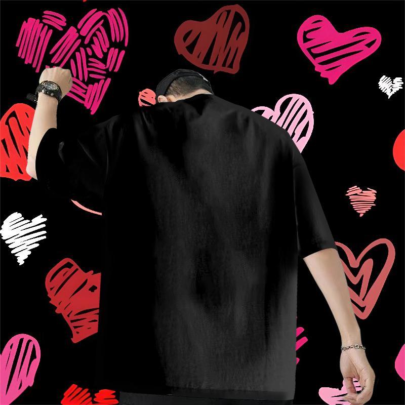 Custom Mens T Shirts 230g Cotton Street wear Hip Hop Tees Shirts Short Sleeve O-Neck Wholesale Mens Tshirts Floral Print