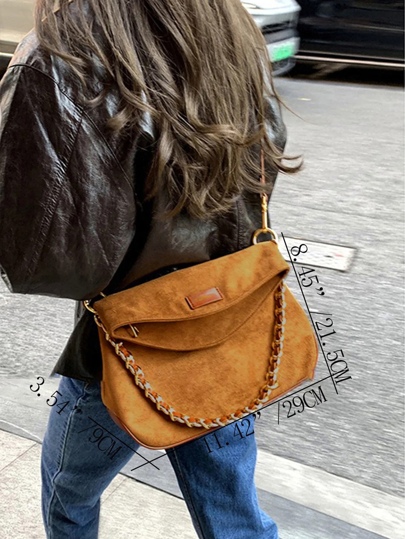 Brand Designer Chain Suede Women's Shoulder Bag Fashion Versatile Crossbody Bag Small Wing Handbag 2023 Trend