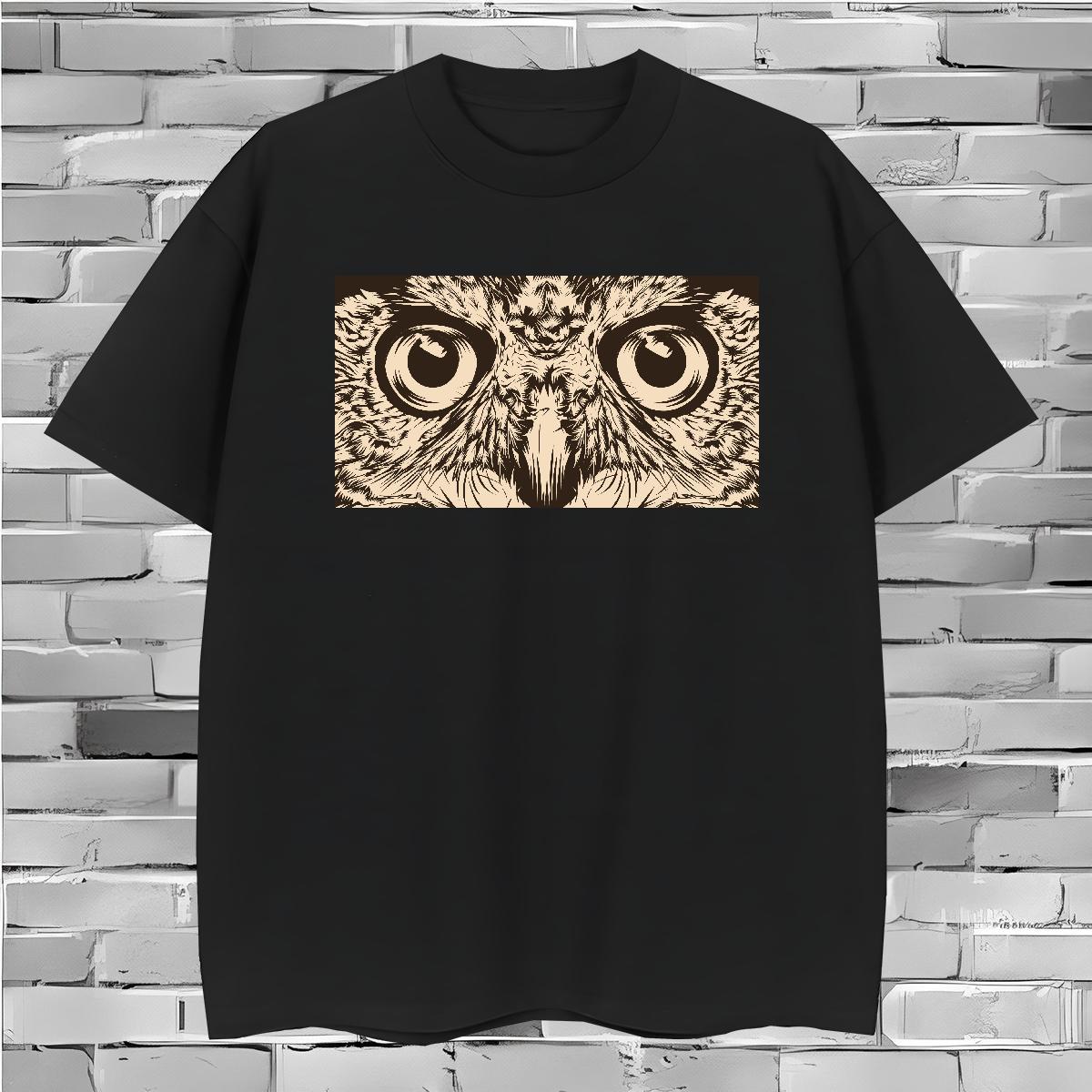Mens T Shirts 230g Cotton eagle Beach Breathable Short Sleeve Anime Print Mens Tshirts 2024 New Loose Tee Shirt