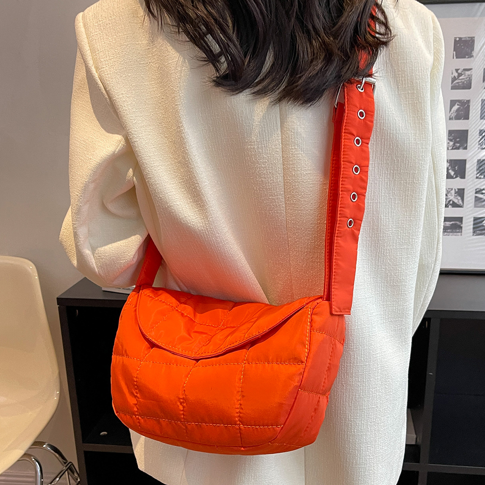 Women Fashion Quilted Down Handbags 2023 Autumn Winter New Crossbody Bags Girls Casual Tote Ladies Cotton Padded Shoulder Bag