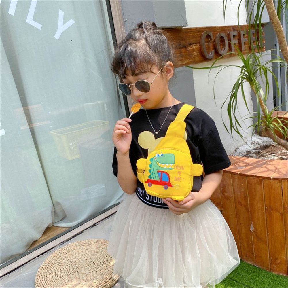 Little Kids Backpack Little Girls Mini Sling Backpack Funny Cartoon Dinosaur Print Travel Satchel Shoulder Messenger Bags