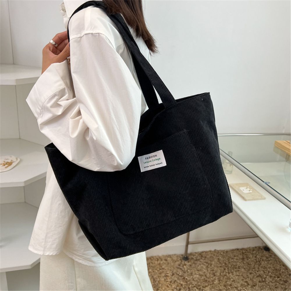 Women's Shoulder Bag Handbags Corduroy Totes Bag Large Capacity Shopping Bag
