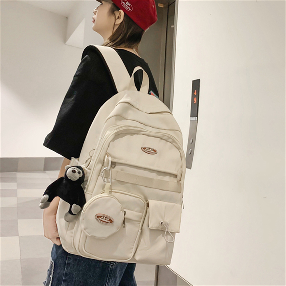 Trendy Lady Nylon Green Waterproof School Backpack Fashion Women Cute Girl Laptop Book Bag Female Travel College Backpack Bolsos