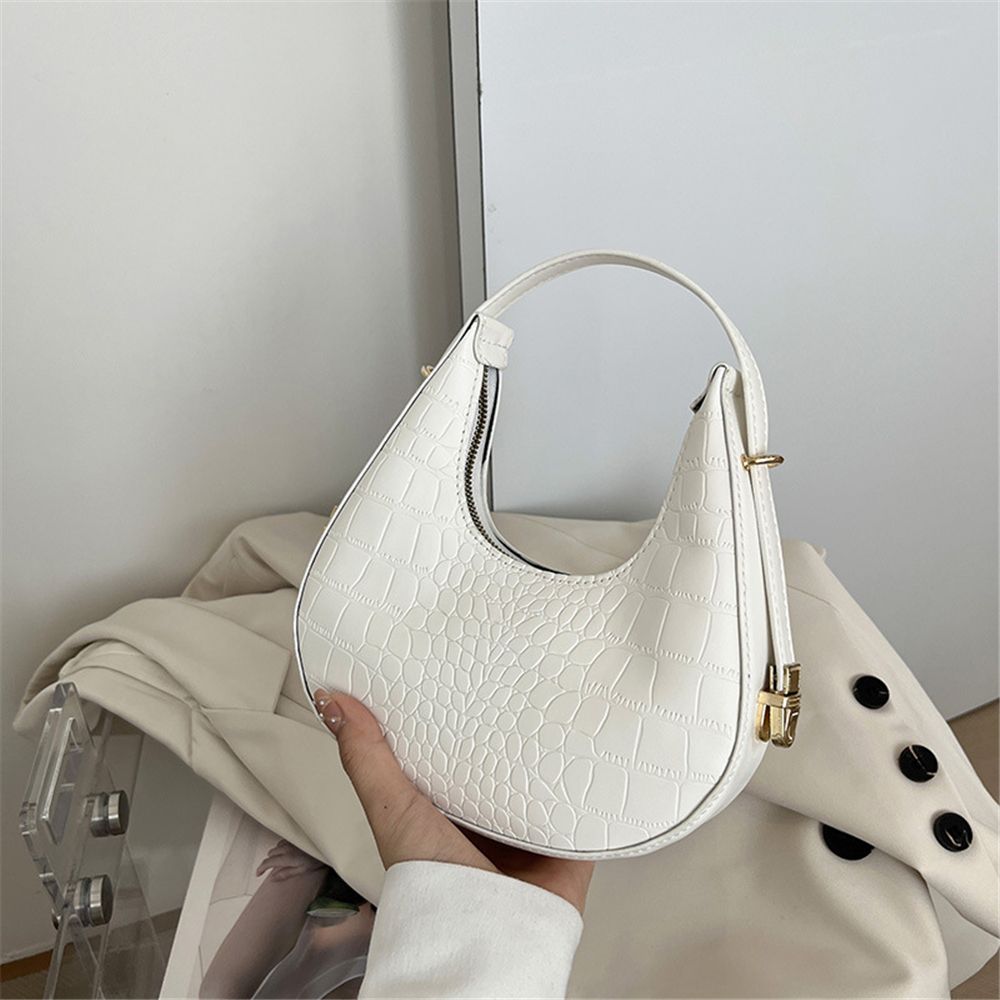 Fashion PU Leather Underarm Bags Women Clutch Handbags Single Shoulder Bag Ladies Trendy Simple Hobos Bag Female Totes