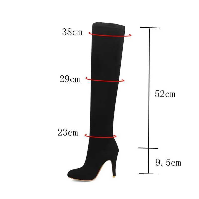 High Quality Orchard Lisa 20 thick high-heeled shoes knee color 9.5cm purple large size 43.14L boots toe heels T241206