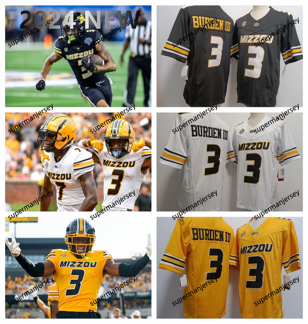 2024 NCAA Missouri Football Jersey 3 Luther Burden III Missouri Tigers football Jerseys Off-the-shelf jersey