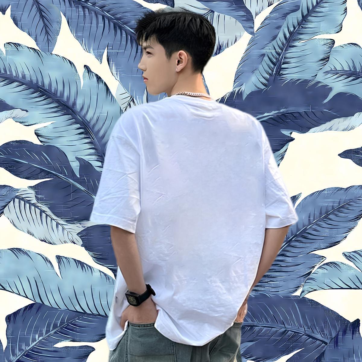 Classic Casual T Shirts Men 230g Pure Cotton jellyfish Spring Summer Wear Round Neck Short Sleeve TOP Quality Men Clothes T-Shirt Oversized