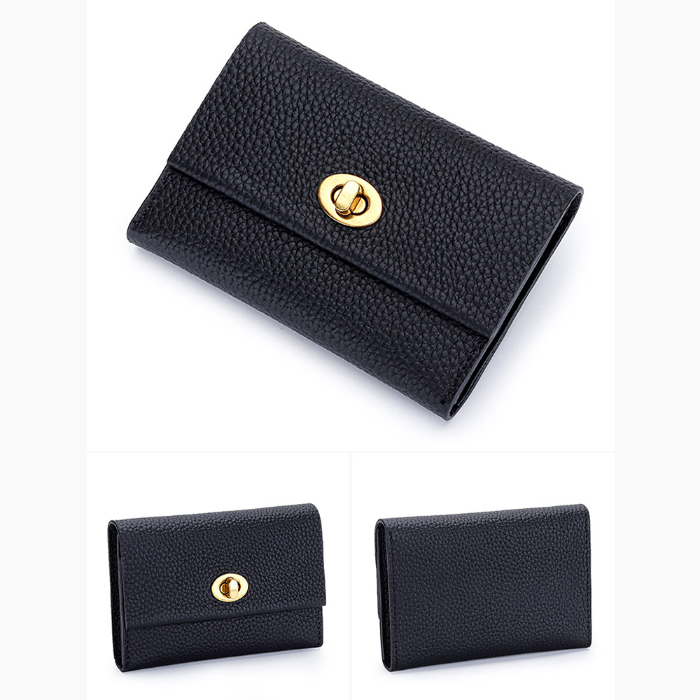 Genuine Leather Women Card Holder Custom Letters Luxury Business Card Case Bag 2023 Personalize Name Hasp Lady Mini Purse Wallet